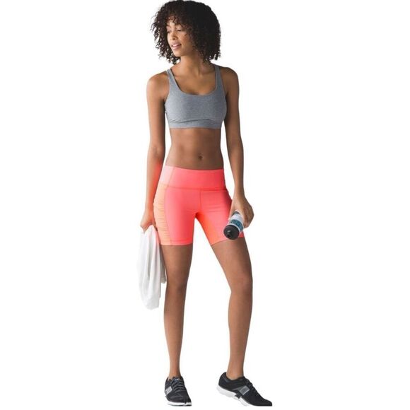 New Lululemon Speed Track Short -Grapefruit Hot Pink -Size 4 -Women's NWT - Picture 3 of 6